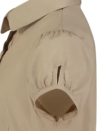 Nautica Girls' Plus Belted Shirt Dress