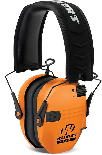 Walker's Blaze Orange Razor Hearing Protection Earmuffs