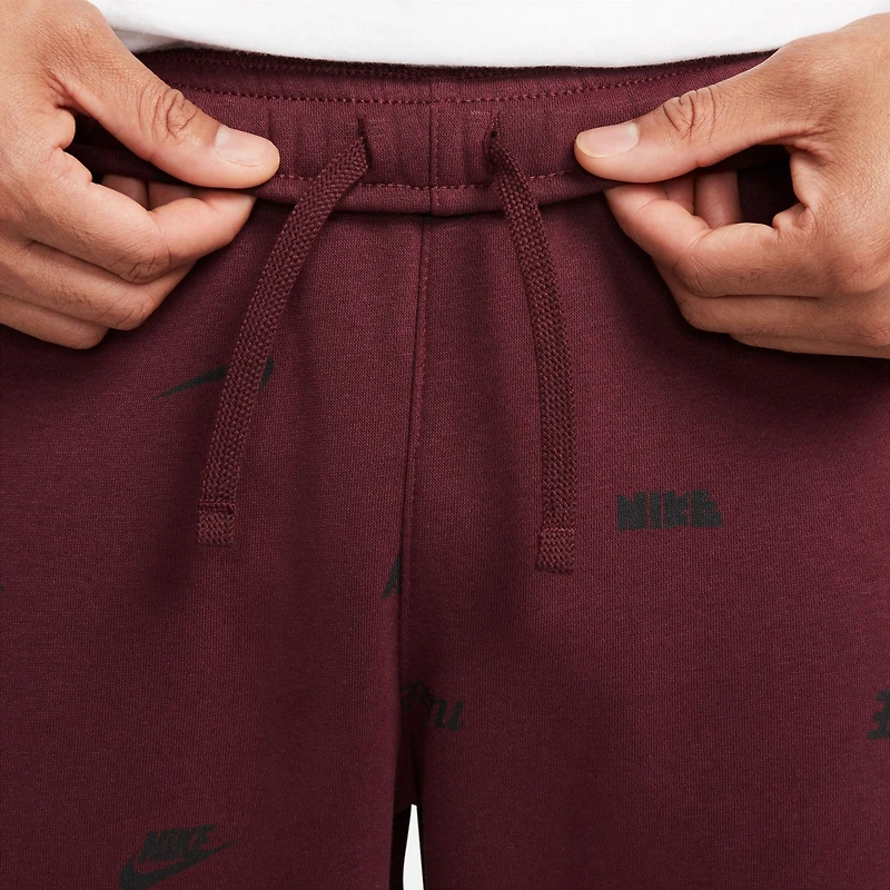 Nike Men's Club Fleece+ Brushed-Back Allover Print Joggers