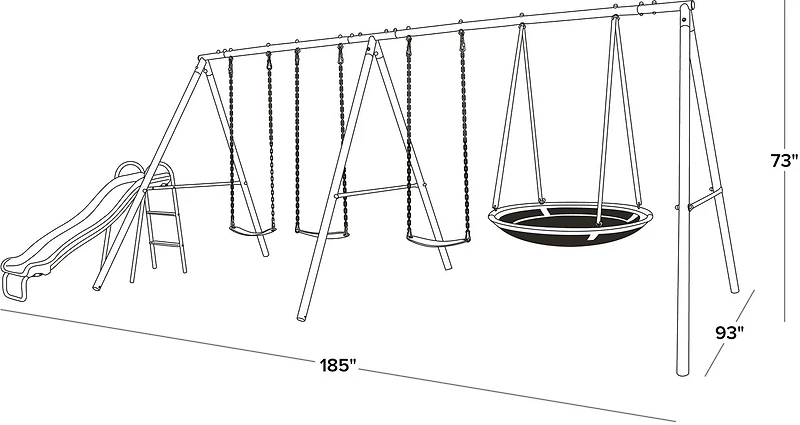 Sportspower Triple Swing and Saucer Set