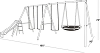 Sportspower Triple Swing and Saucer Set