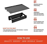Masterbuilt Gravity Series 1050 Digital Charcoal Grill and Smoker Griddle Accessory Insert
