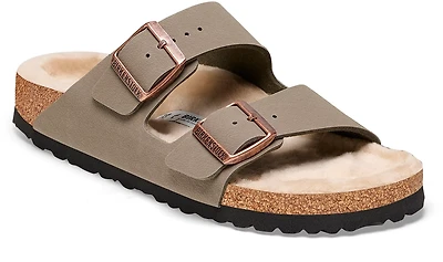 Birkenstock Women's Arizona Stone Shearling Birkibuc Sandals