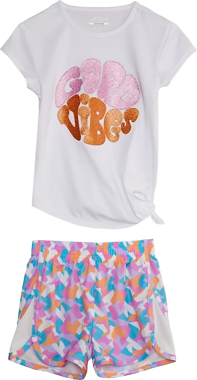 BCG Girls' Good Vibes T-shirt and Shorts Set