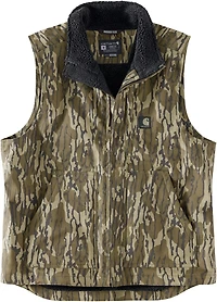 Carhartt Men's Rugged Flex Duck Loose Fit Sherpa-Lined Camo Mock-Neck Vest