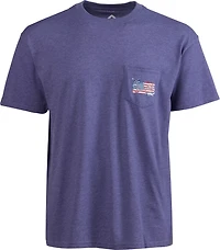 BURLEBO Men's American Flag Patch T-shirt