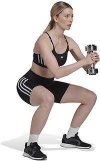 adidas Women's Training Essentials 3-Stripes High Waisted Short Leggings 8