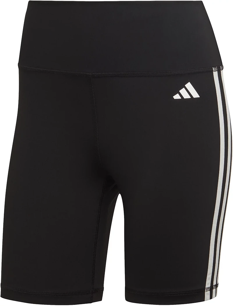 adidas Women's Training Essentials 3-Stripes High Waisted Short Leggings 8