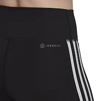 adidas Women's Training Essentials 3-Stripes High Waisted Short Leggings 8
