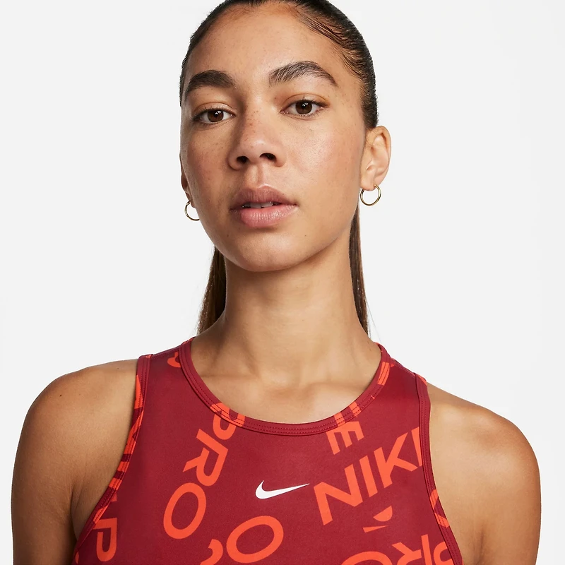 Nike Women's Pro Dri-FIT Crop Printed Tank Top