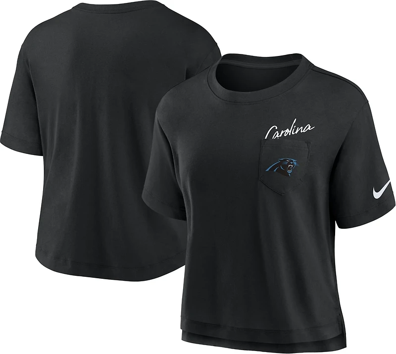 Nike Women's Carolina Panthers Dri-FIT High Hip Pocket T-shirt