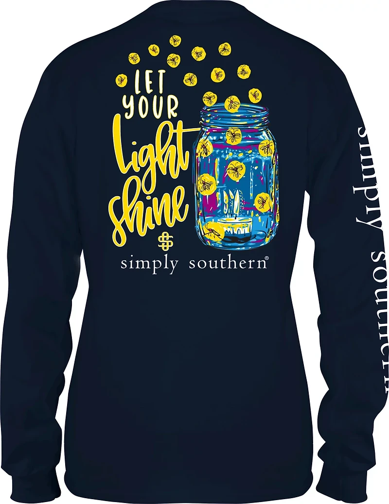 Simply Southern Girls' Let Your Light Shine Long Sleeve T-shirt