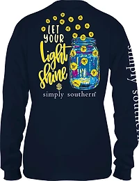 Simply Southern Girls' Let Your Light Shine Long Sleeve T-shirt