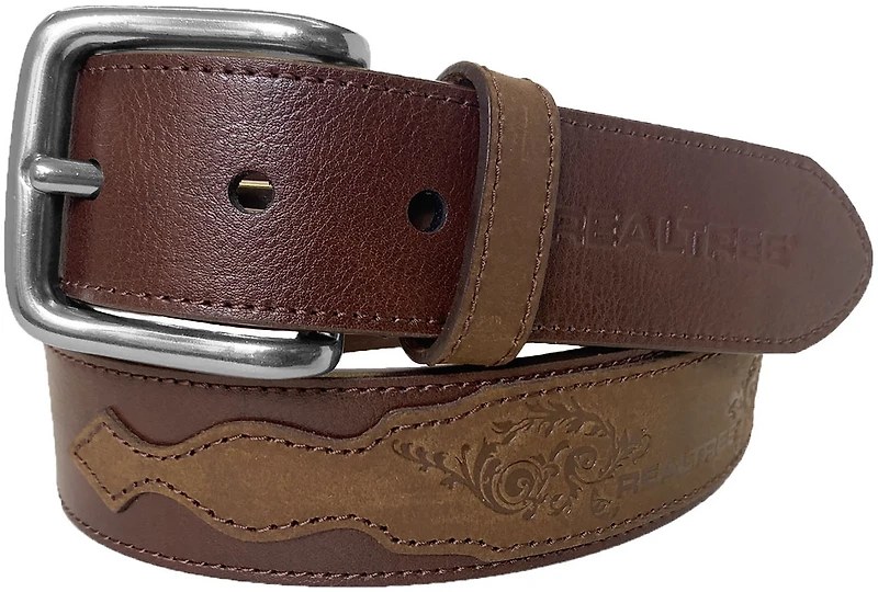 RealTree Round Conch Crazyhorse Leather Belt