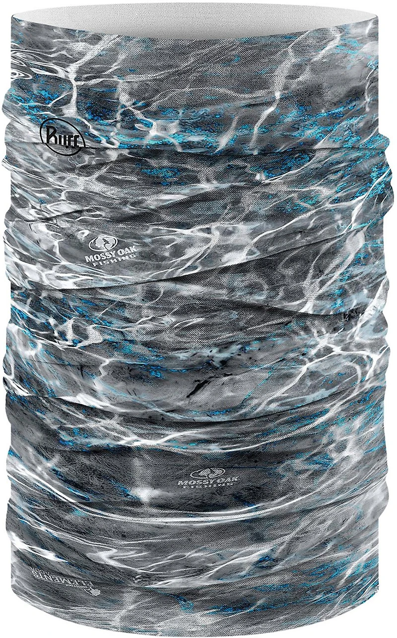 Buff Men's CoolNet Mossy Oak Elements Aqua Steelhead Neck Gaiter