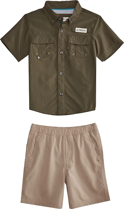 Magellan Outdoors Boys' Laguna Madre Caddo Lake Shirt And Shorts Set