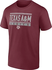 Fanatics Men's Texas A&M University Fundamentals Stripe and Block T-shirt