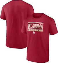 Fanatics Men's University of Oklahoma Fundamentals Stripe and Block T-shirt