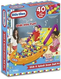 Little Tikes Slide and Splash Down Ball Pit with 40 Balls