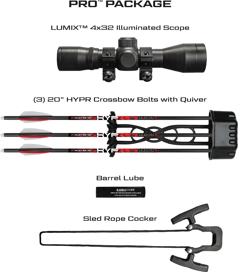 Killer Instinct Fatal-X Crossbow Kit with Crank