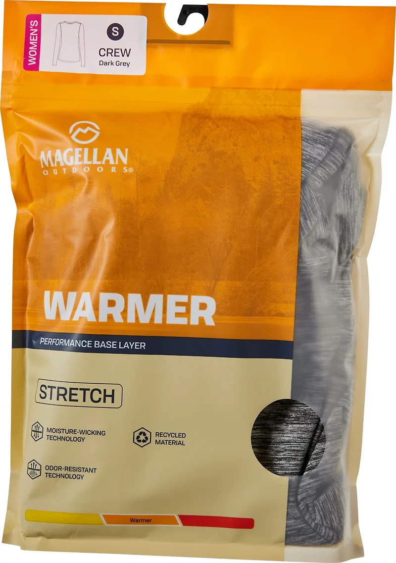 Magellan Outdoors Women’s Thermal Stretch Crew Baselayer Top