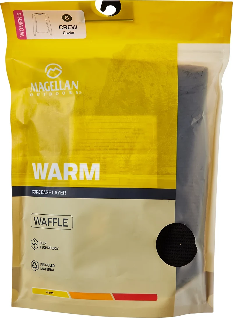 Magellan Outdoors Women's Thermal Waffle Long Sleeve Crew Baselayer Top