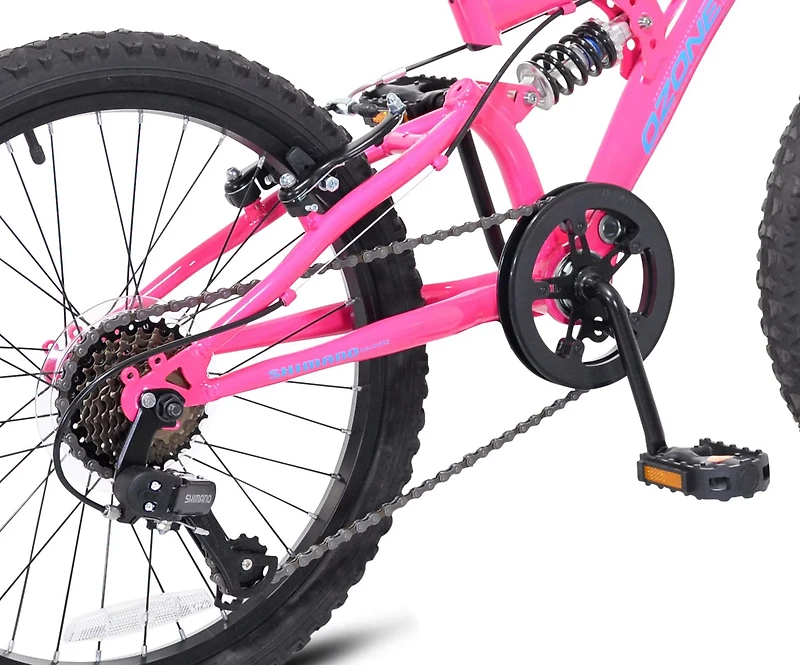 Ozone 500 Girls' Shock Force 20 Full Suspension Mountain Bike