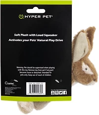 Hyper Pet Wildlife Critters Rabbit Squeaker Dog Toy