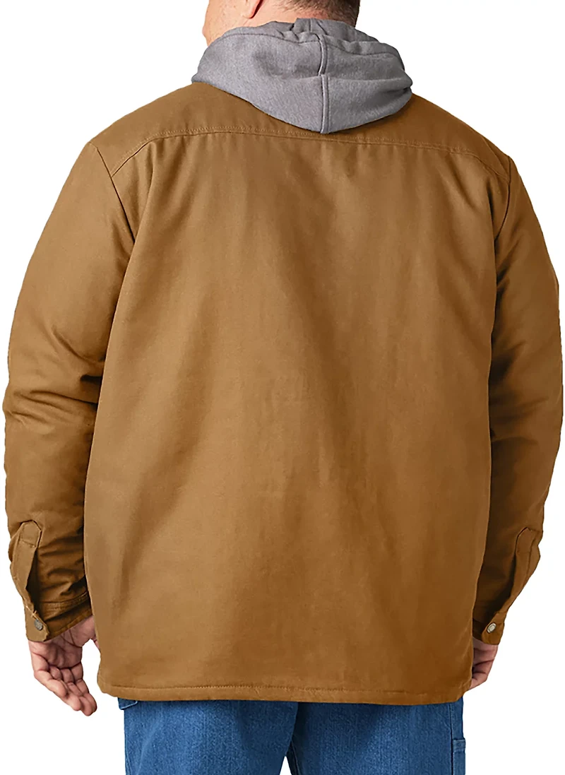 Dickies Men's Fleece Duck Hooded Shirt Jacket