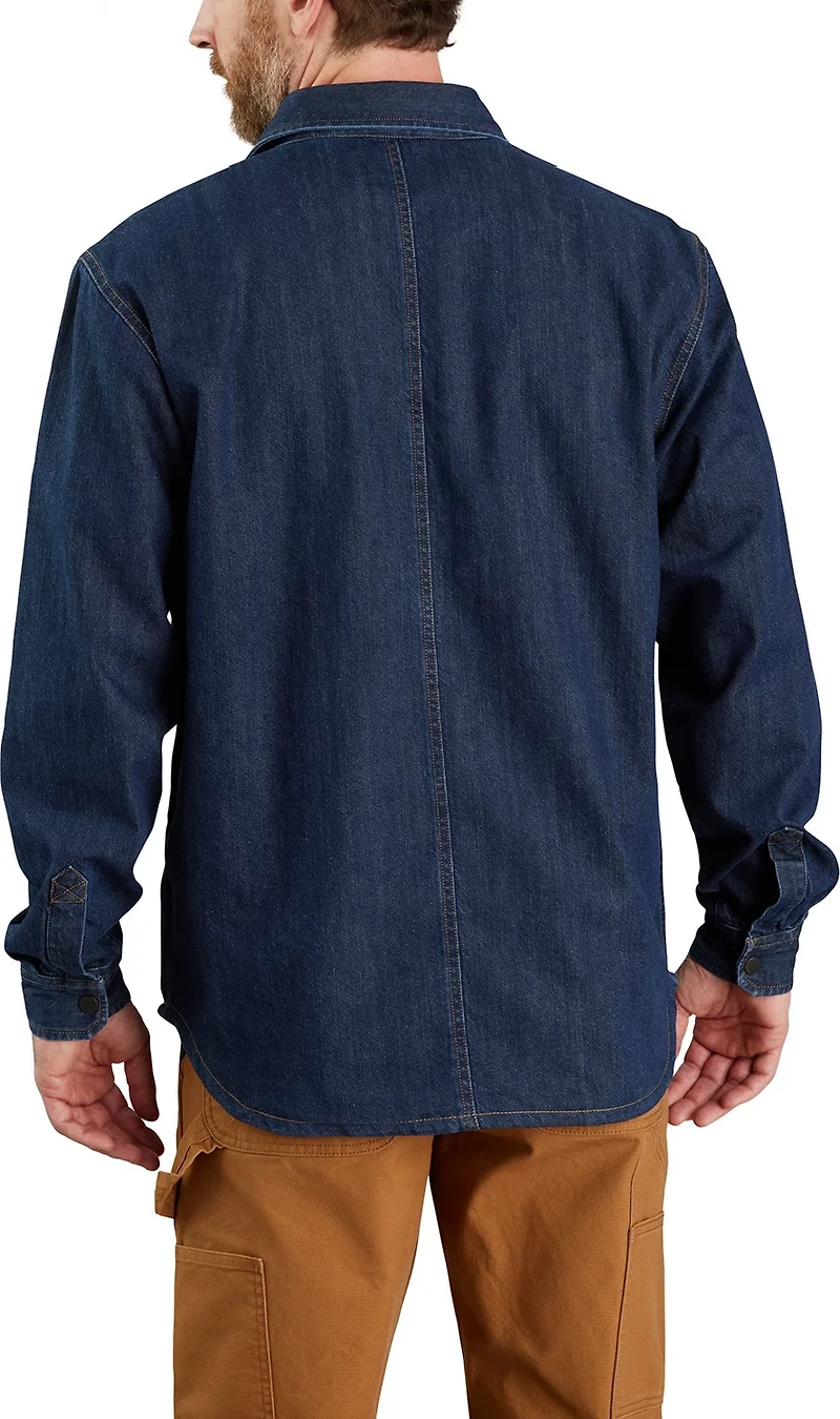 Carhartt Men's Denim Fleece Lined Shirt Jacket