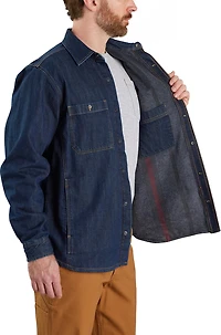 Carhartt Men's Denim Fleece Lined Shirt Jacket