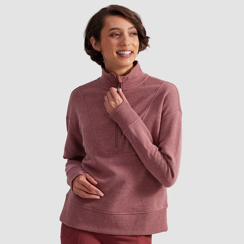 Freely Women's Iris 1/2-Zip Pullover Sweatshirt