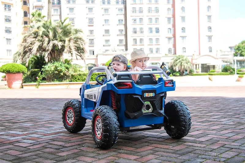 Freddo Police UTV 24V 2-Seater Ride-On Car