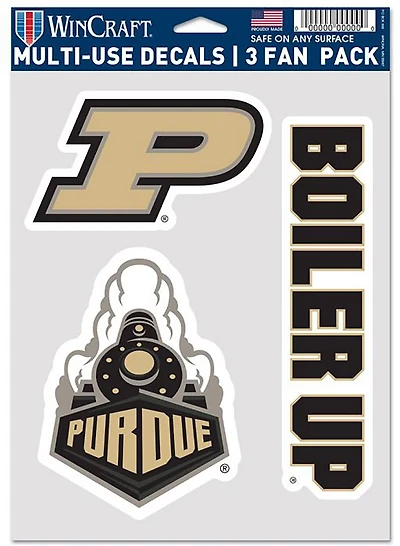 WinCraft Purdue University Fan Decal 3-Pack