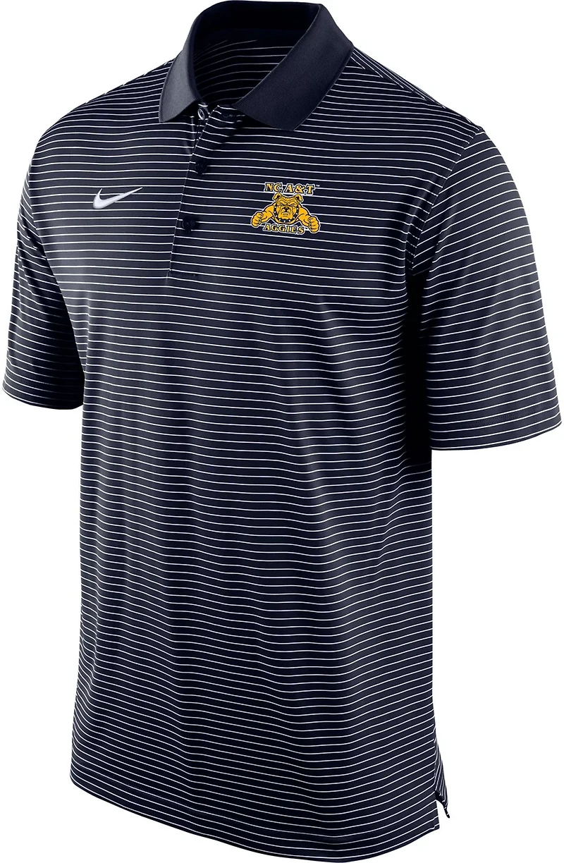 Nike Men's North Carolina A&T State University Stadium Stripe Polo Shirt