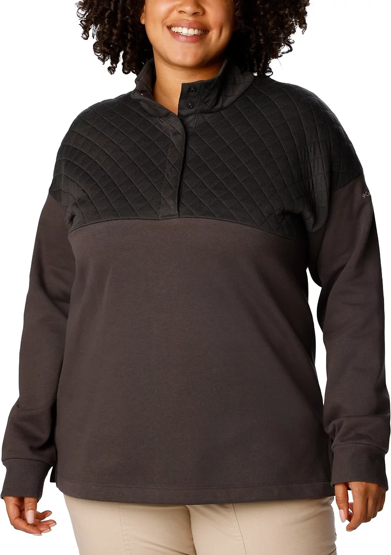 Columbia Sportswear Women's Plus hart Mountain Quilted 1/2 Snap Jacket