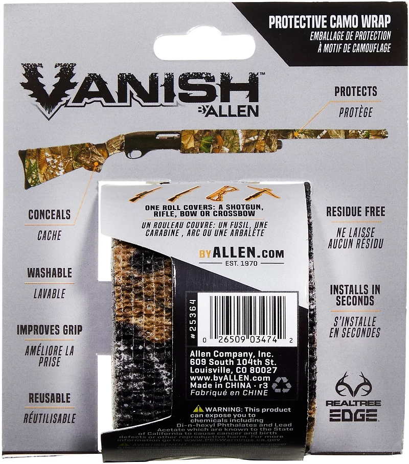 Allen Company Vanish Protective Camo 15 ft Wrap Roll