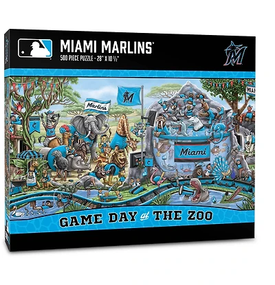 YouTheFan Miami Marlins Game Day At The Zoo 500-Piece Puzzle