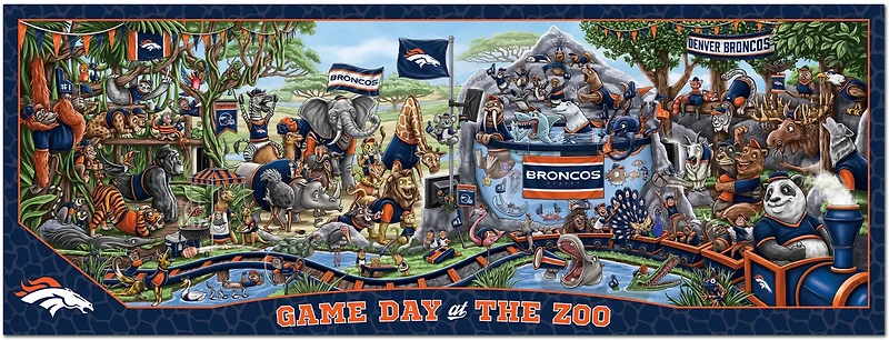 YouTheFan Denver Broncos Game Day At The Zoo 500-Piece Puzzle