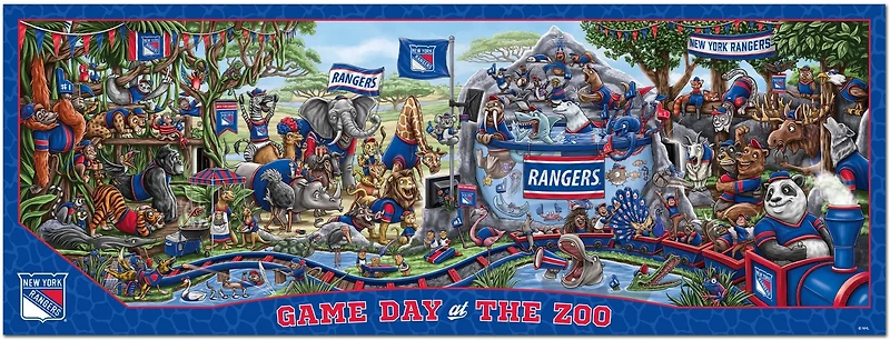 YouTheFan New York Rangers Game Day At The Zoo 500-Piece Puzzle