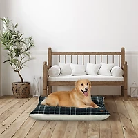 Bark and Slumber Large Reversible Plaid Pillow Dog Bed