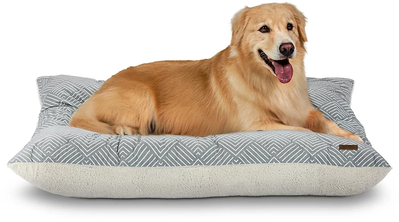 Bark and Slumber Large Reversible Plaid Pillow Dog Bed