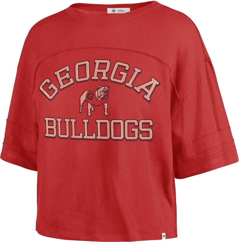 '47 Women's University of Georgia Somerset Jersey Half Moon Stevie Cropped T-shirt