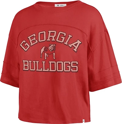 '47 Women's University of Georgia Somerset Jersey Half Moon Stevie Cropped T-shirt