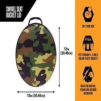 Allen Company Vanish Camouflage Bucket Lid Swivel Seat