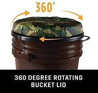 Allen Company Vanish Camouflage Bucket Lid Swivel Seat