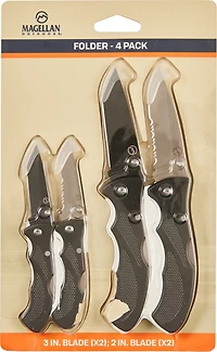 Magellan Outdoors Folder Knives 4-Pack