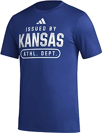 adidas Men's University of Kansas Locker Issued By Pregame T-shirt