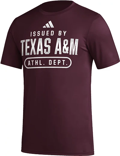 adidas Men's Texas A&M University Locker Issued By Pregame T-shirt