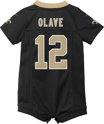 Nike Infants' Saints New Orleans Saints Chris Olave 12 Jersey Romper Jersey